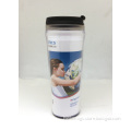 Large double wall plastic promotion customize logo cup with lid